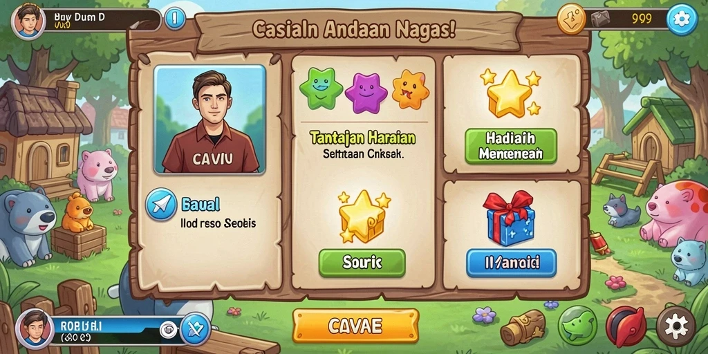 Fitur leaderboard untuk bersaing dengan teman.